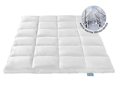 Produktbild von Hochwertige Daunendecke | extra warm | 155 x 220 cm | 90% Daunen / 10% Federn | Füllgewicht: 1100g | XDREAM Nature
