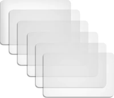 Produktbild von Set mit 6 transparenten Kunststoff-Tischsets, 40 x 30 cm, abwaschbar, hitzebeständig, rutschfest, vielseitig verwendbar