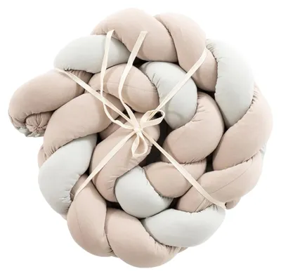 Produktbild von Träumeland Signature Nestchenschlange taupe & mint geflochten 180 cm