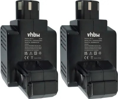 Produktbild von vhbw 2x Akku Ersatz für Hilti BP72, BP60, 331530, BP40 für Werkzeug (3000 mAh, NiMH, 24 V)