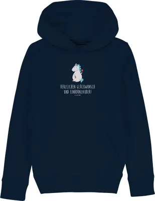 Produktbild von Mr. & Mrs. Panda Kinderpullover Einhorn Baby 12-14 Jahre (152/164) - French Navy - Geschenk, Unicorn, Sweatshirt, Pullover, Geburtstag, Hoodie, Geburt, Kapuzenpulli