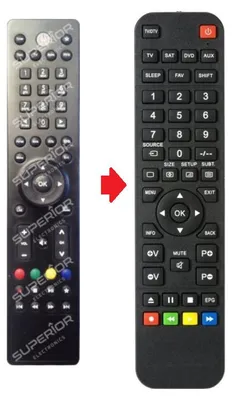 Produktbild von Ersatz Fernbedienung für XTREND ET-9200 | ET-9500