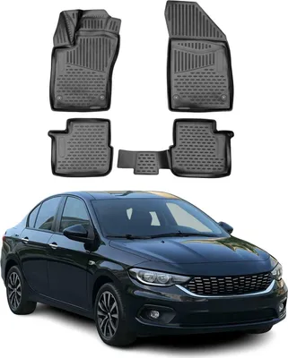 Obrázok produktu pre 2015-2025 Fiat Tipo Limo OMAC Gummimatten Fußmatten Gummi TPE Schwarz 4 tlg