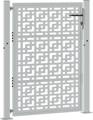 Image de vidaXL Portail de jardin 100x125 cm acier patiné design croisé