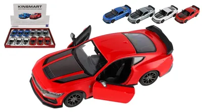 Immagine prodotto di Modellino Kinsmart 2024 Ford Mustang Dark Horse 1:38 metallo/plastica 12,5 cm 4 colori con finitura lucida 12 pezzi in confezione