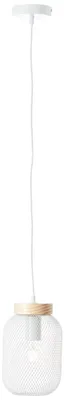 Produktbild von Brilliant 99109/75 Giada Pendelleuchte, 1-flammig weiß/holz hell Metall/Holz E27