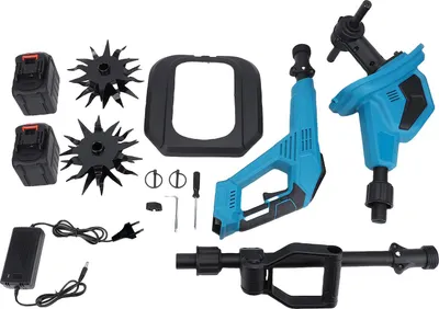 Produktbild von Akku-Gartenfräse, 360 U/min, 170 mm maximale Arbeitstiefe, akkubetrieben, elektrisch, für Garten und Hof, EU-Stecker