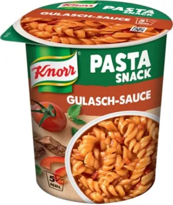 Produktbild von Knorr Pasta Snack Pot Gulasch-Sauce 60g - In 5 Minuten fertig (1er Pack)