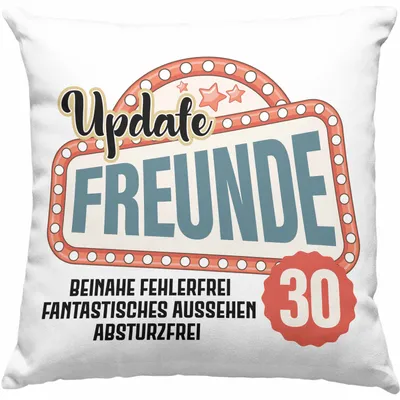 Produktbild von Trendation - 30. Geburtstag Deko-Kissen mit Füllung 40x40 Frau Mann Geschenk 30er Geschenkidee 30 Mutter Vater Lustiger Spruch (Blau)