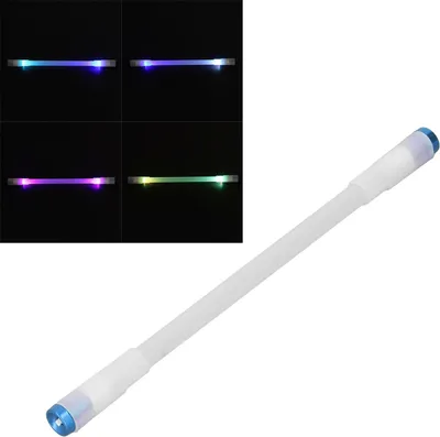 Image de Stylo rotatif avec doigts roulants, flash LED, anti-stress, entraînement cérébral, lumineux, bleu