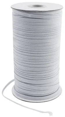 Produktbild von 5 mm elastisches Nähband, 100 Meter, weiß, für DIY-Bastelarbeiten