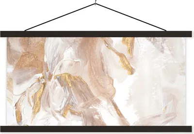Produktbild von MuchoWow® Textilposter Farbe - Gold - Glitter 90x45 cm mit schwarzem Rahmen - Klemmleisten