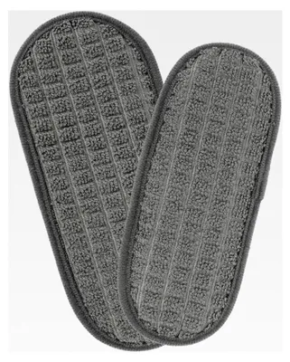 Produktbild von 2 Stück Kühlschrank Tropfschale aus saugfähigem Material, graue karierte, ovale, wiederverwendbare Kühlschrankmatte