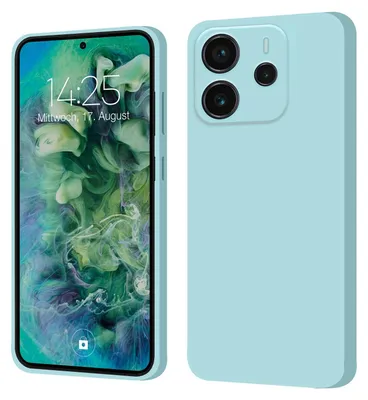 Produktbild von Hülle für Xiaomi Redmi Note 14 Case Cover Bumper Smartphone Softgrip Schutzhülle Farbe: Hellblau