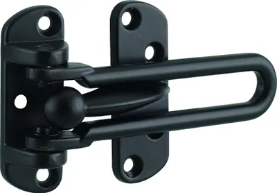 Image de Entrebâilleur pour porte d'entrée, taquet d'arrêt, 105mm, noir - THIRARD
