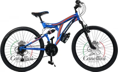 Produktbild von Kinderfahrrad MTB Canellini COLORADO 24" Full Suspension - Blau/Orange