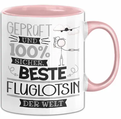 Produktbild von Beste Fluglotsin Der Welt Tasse Geschenk für Eine Fluglotsin  Und Sicher Geschenkidee Geburtstag Weihnachten (Rosa)