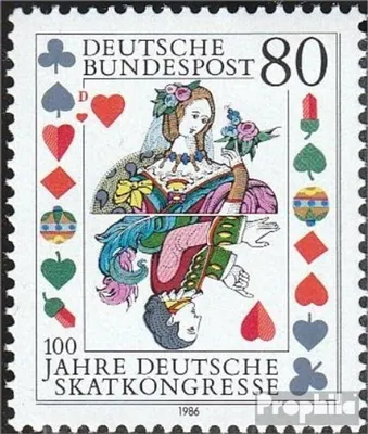 Produktbild von Briefmarken BRD (BR.Deutschland) 1986 Mi 1293 (kompl.Ausg.) postfrisch 100 Jahre Deutsche Skatkongresse