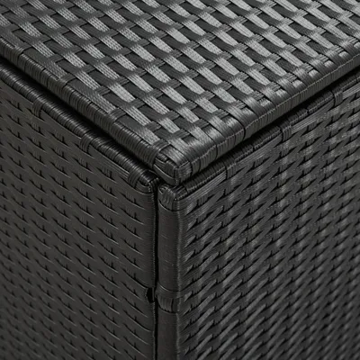 Image de vidaXL Coffre de jardin Poly rotin 180x90x75 cm noir