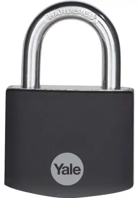Immagine prodotto di YALE -YE3B/38/119/1/BK - Lucchetto in alluminio da 38 mm - grillo in acciaio temprato - nero - 3 chiavi - per armadietti - cassetta degli attrezzi - borsa