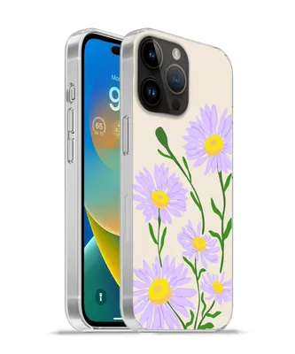 Produktbild von MuchoWow® Handyhülle Schutzhülle Hülle für Apple iPhone 14 Pro - Softcase Blume - Lila - Minimalismus Silikon Softcase Handy Hülle - Umschlag - Geburtstag Teenager
