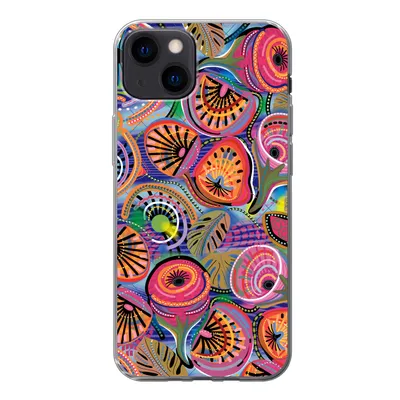 Produktbild von MuchoWow® Handyhülle Schutzhülle Hülle für iPhone 13 Kreis - Figuren - Blätter Silikon Softcase Handy Hülle - Karteninhaber