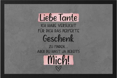 Produktbild von Tante Geschenk Fußmatte  Mit Spruch Tanti Geschenkidee Geburtstag Nichte Neffe Humor