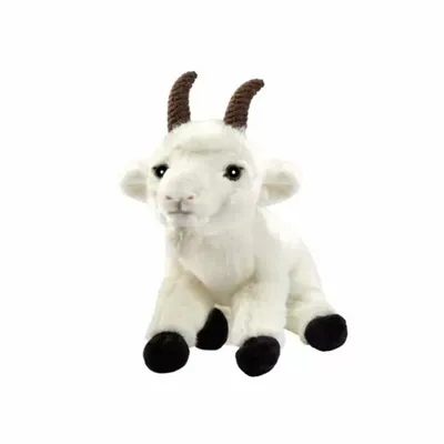 Image de Anima - 4174 - Chèvre blanche, en peluche, debout, 26 cm
