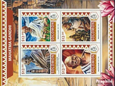 Produktbild von Briefmarken Salomoninseln 2016 Mi 4240-4243 Kleinbogen (kompl. Ausg.) postfrisch Mahatma Gandhi