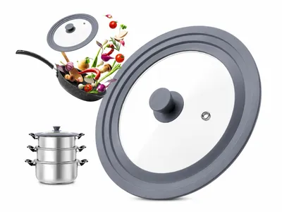 Obrázok produktu pre Univerzálne veko na hrniec 24–28 cm, nastaviteľné veko na panvicu, Obrázok generovaný UI
