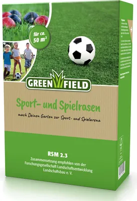 Immagine prodotto di Semi per prato Greenfield, per prati sportivi e aree gioco, 1 kg, copertura fino a 50 m²