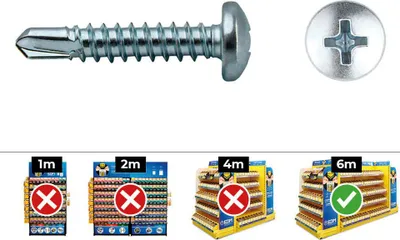 Obrázek produktu pro Samořezný šroub CELO 4,8 x 75 mm Šroub do plechu 100 kusů Pozinkovaný