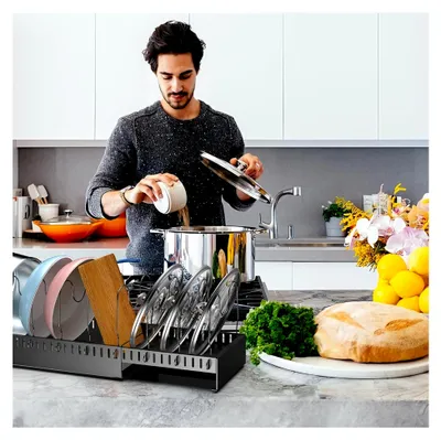 Produktbild von Verstellbarer Topfhalter Schwarz