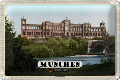 Produktbild von Blechschild Städte München Maximilianeum Architektur 30x20cm