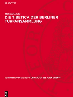 Produktbild von Die Tibetica der Berliner Turfansammlung