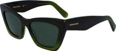 Produktbild von Ferragamo SF929SN Transparent dark green gradien 55/17/145 Damen Sonnenbrillen