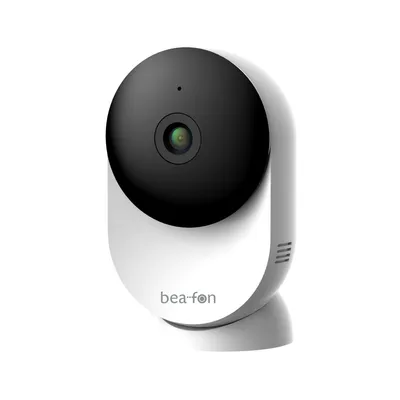 Productafbeelding van Beafon Flexy 2F, Beveiligings-IP-camera, Voor binnenshuis, Bekabeld en draadloos, Compatibel met Amazon Alexa & Google Assistant, Voor op een bureau, Zwart, Wit