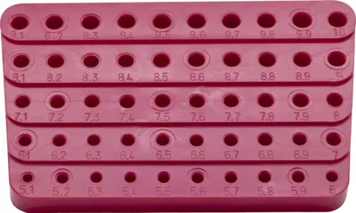 Produktbild von PTG Bohrerständer aus Kunststoff rot 41-tlg. 1,0 - 5,0 x 0,1 mm (1Stk.)