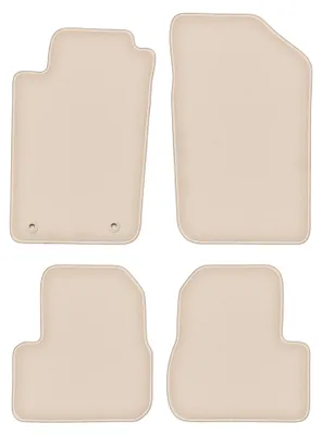 Productafbeelding van Velours automatten voor Peugeot 206 1998-2010 (hatchback/stationwagen/cabrio) – 4-delig, beige, op maat – Wielganizator FORTUNA
