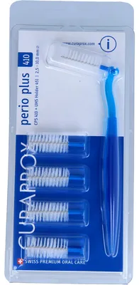 Produktbild von CURAPROX CPS PERIO PLUS 410 2,5-10 mm Interdentalbürsten + UHS Halter 451, 1 St. Packung