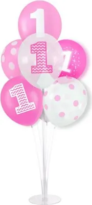 Produktbild von Kunststoff Ballonständer für gestufte Arrangements, 7 Halter, Höhen 30-70 cm