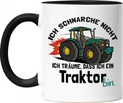 Produktbild von Ich Schnarche Nicht Sondern Träume Dass Ich Traktor Bin Tasse Schwarz Lustig Geschenk Für Schnarcher