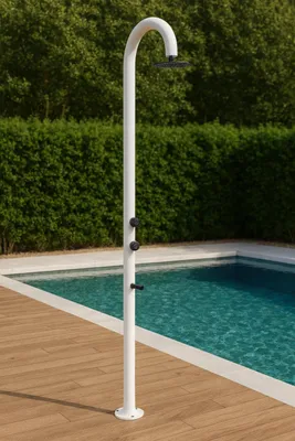 Immagine prodotto di Sined | Sistema doccia da giardino Luna-Alu-Bianca - 233 Cm - Bianco - Alta qualità, resistente alle intemperie, versatile