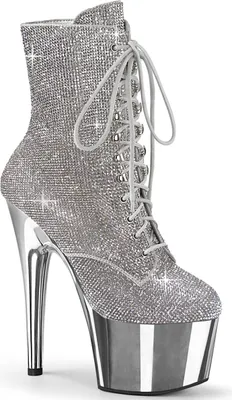 Produktbild von ADORE-1020CHRS Damen Booties von Pleaser, Silber  , EU 40, US 10