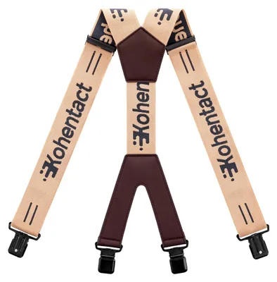 Image de Bretelles homme - Robustes - 6,5 cm - Dos en X - Clips métalliques
