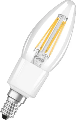 Produktbild von Ledvance LED Filament Smart+ Kerze 4W = 40W E14 klar 470lm warmweiß 2700K Dimmbar App Google Alexa Apple HomeKit Bluetooth