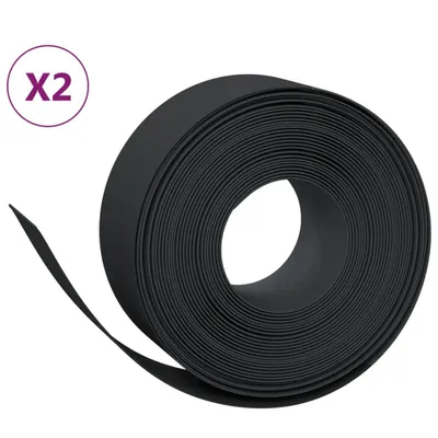 Produktbild von Rasenkanten 2 Stk. Schwarz 10 m 20 cm Polyethylen