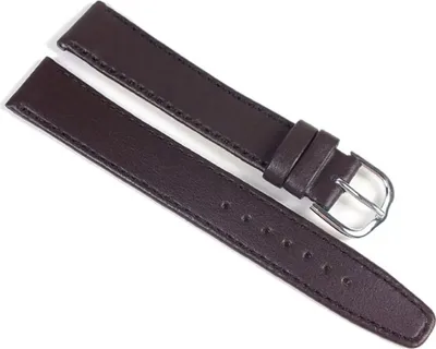 Produktbild von Ersatzband Uhrenarmband Kalbsleder Band Dunkelbraun 23802S, Stegbreite:14mm