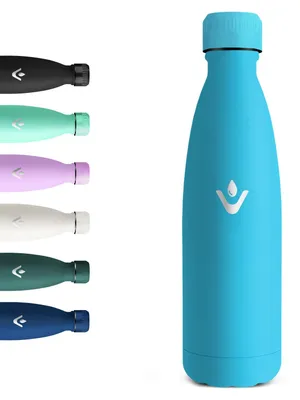 Produktbild von Trinkflasche Edelstahl 500 ml für Kinder, Vakuumisoliert, Auslaufsicher,