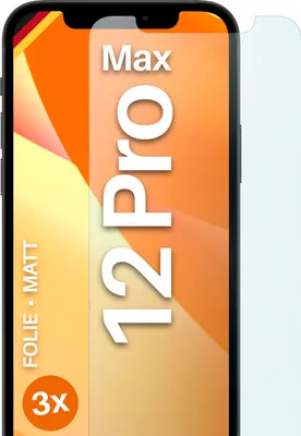 Produktbild von moex® 3x Schutzfolie kompatibel mit iPhone 12 Pro Max - Displayschutzfolie Anti Reflex Folie, Matt